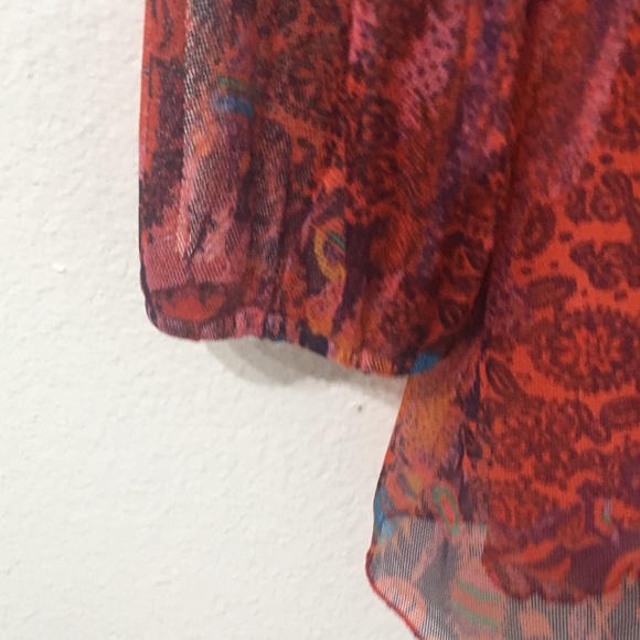 Bliss-I-Tude Floral Beaded Blouse Med - Picture 7 of 7